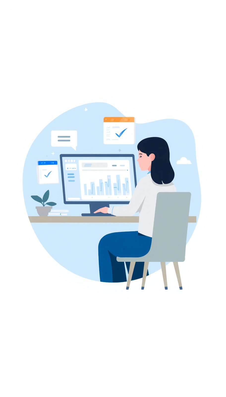 Illustration explaining what a leave management system is and its core features